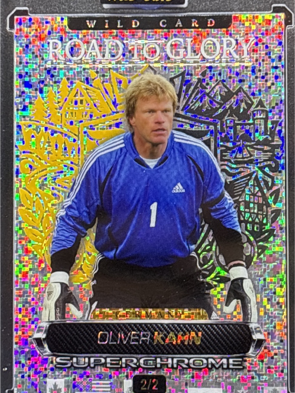 Wild Card Oliver Kahn Road to Glory SuperChrome Soccer Card - LE 2/2